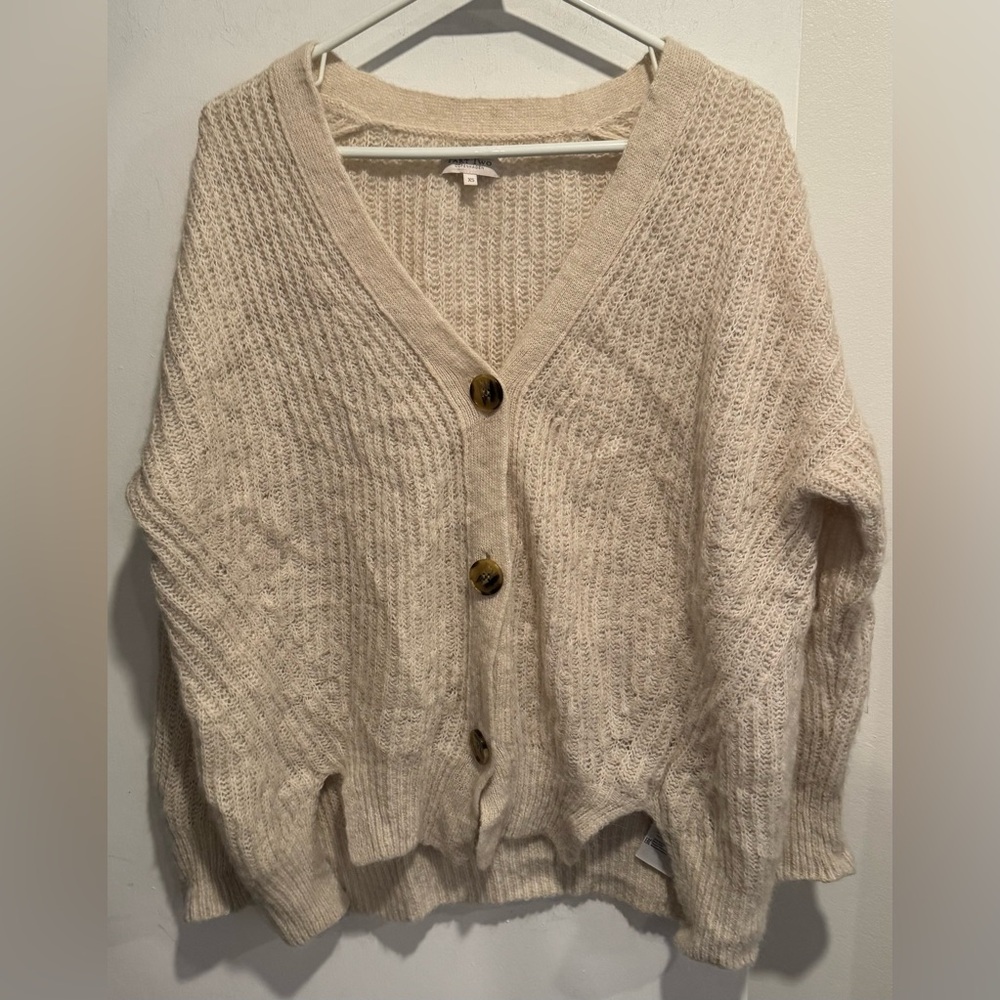 Part Two wool alpaca cream knit cardigan light slouchy oversized Copenhagen chic
